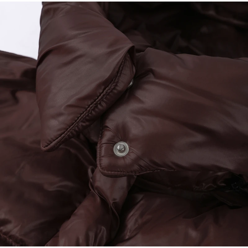 Damen Stehkragen, kurze Jacke, Mantel, Knopfleiste vorne, Wildleder, Lammfell gefüttert, Herbst-Winter-Oberbekleidung, Vintage-High-Street-Outfit – Detail 6