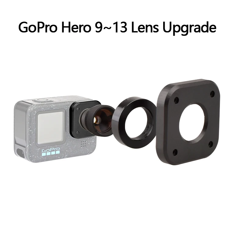 HPA 12mm Lens Replacement for GoPro Hero 9 10 11 12 13  M12*0.35MM Mount 4K UHD Sensor Compatible Upgrade Retrofit Mounting Tool