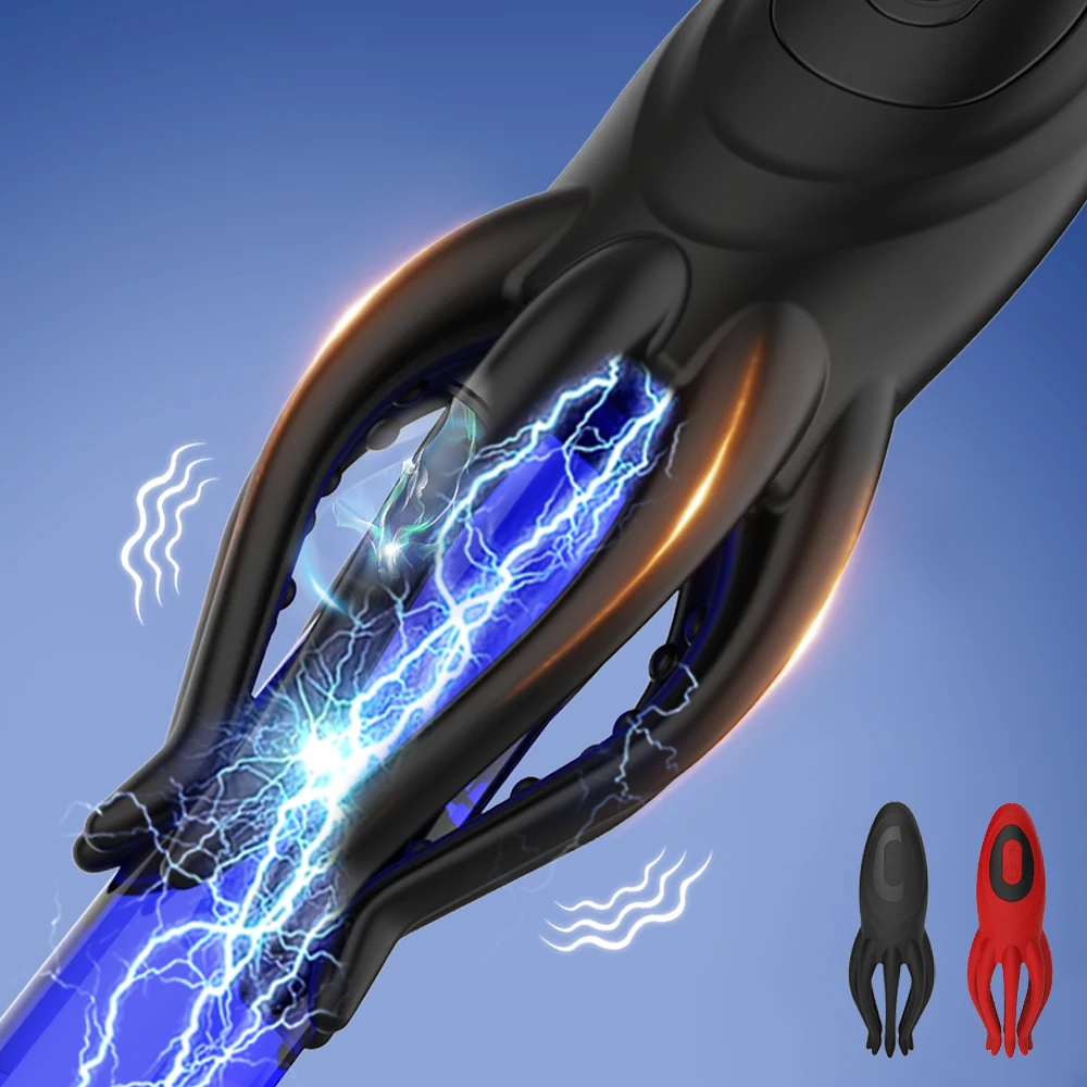 Glans Trainer Powerful Vibrating Penis Electric Shock G Spot Masturbator Fingertip Prolong Endurance Massage Vibrators For Men