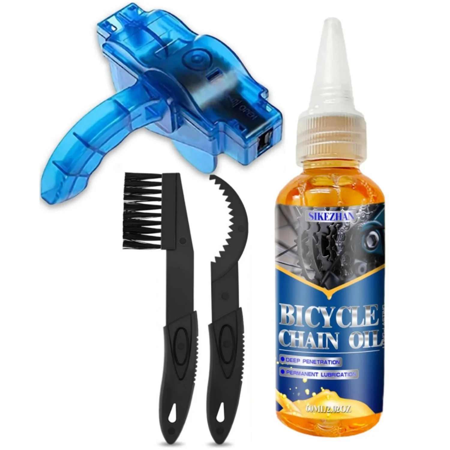 AliExpress NONE Bike Chain Cleaner Kit Including Chain Oil Lubricant,Bike Chain Degreaser,Chain Scrubber and Bicycle Cleaning Brush Tools