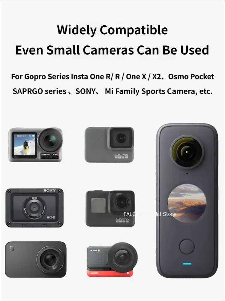 Falcam Official F22 Insta360 Action Camera Quick Release Kit for Gopro Series Insta One R/ R / One X / X2 DJL Osmo Pocket Series view 2