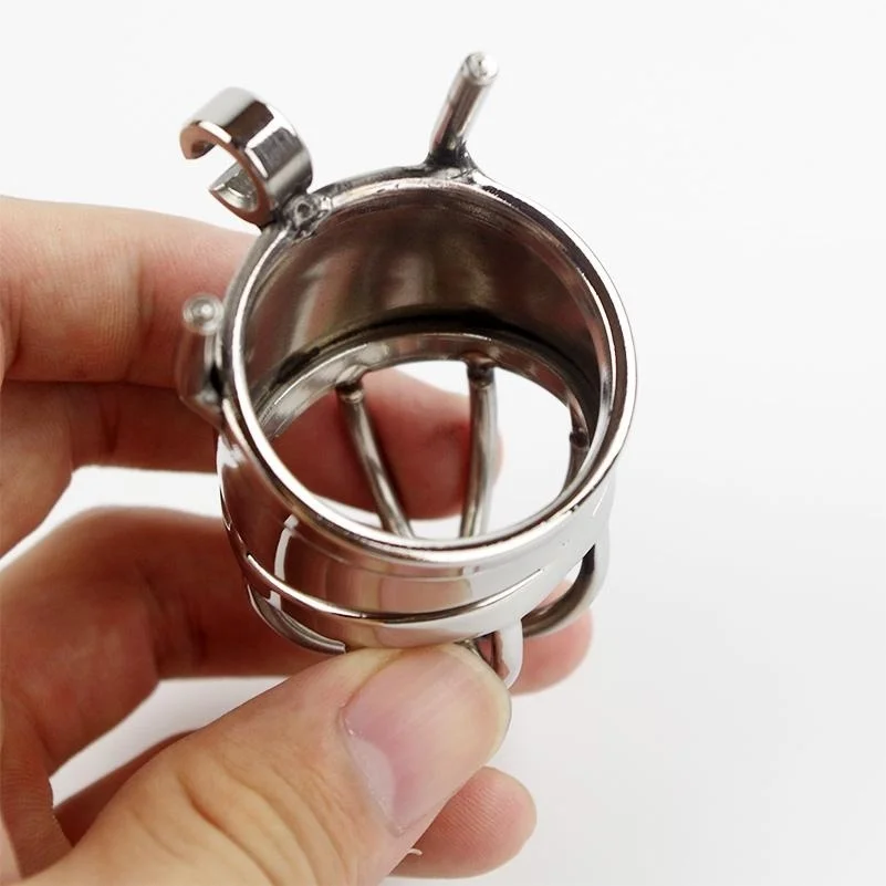 Stainless Steel Chastity Device with Urethral Sounds Catheter and Spike Ring S/L Size Cock Cage Male Chastity Belt 18+ Sex Shop