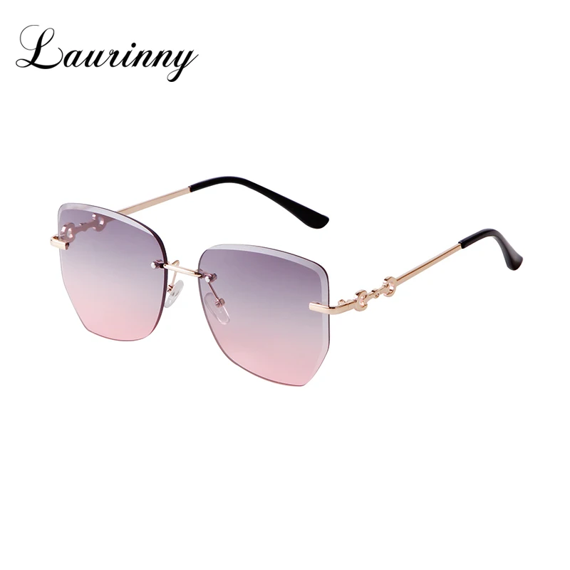 

Fashion Frameless Sunglasses Square Polygonal Glasses Street Shot Trend Ocean Lens Eyewear UV400 Sunshade Sunglasses Women 2022