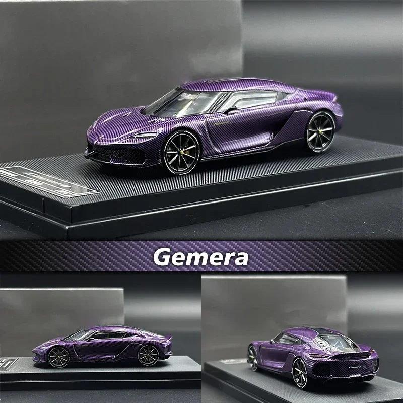 

JEC 1:64 Gemera Purple Carbon Diecast Diorama Car Model Collection Miniature Toys