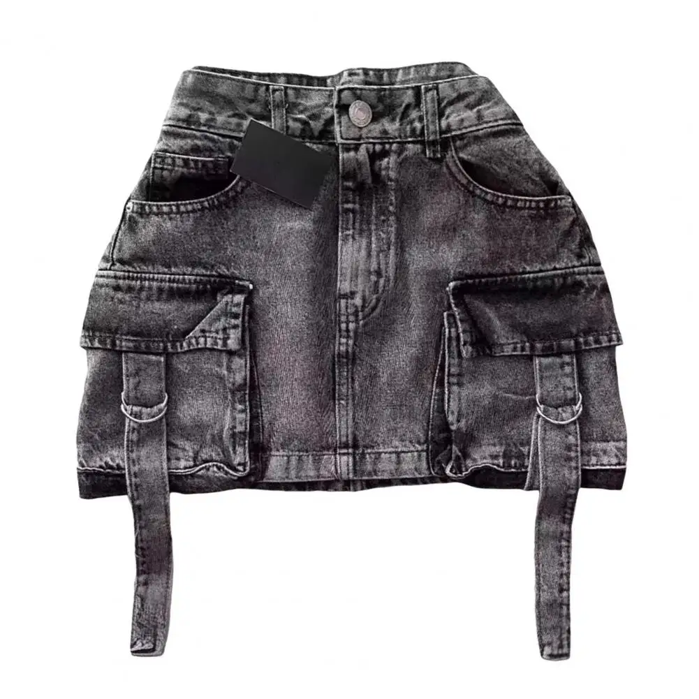 

Y2K New Gothic Retro Black Denim Skirt Harajuku Star Graphic Mini Skirt Sexy Hot Girl Slim Low Waist Hip Skirts