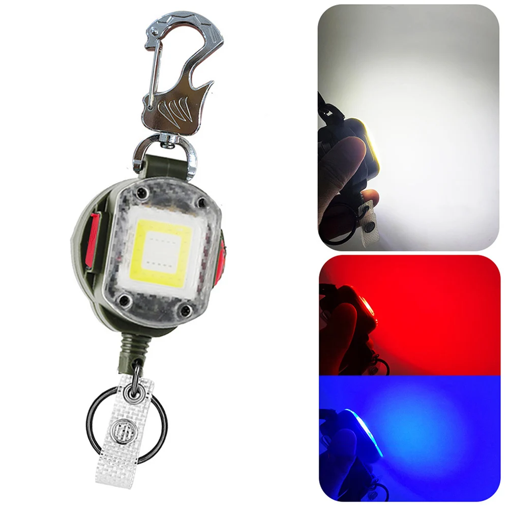 

Keychain Light Flashlight With Retractable Wire Rope For Camping Hiking Cycling Keychain Light Two Light Modes