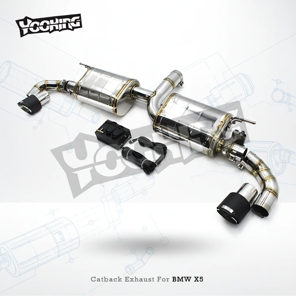 

Racing Car Exhaust System For Bmw X5 F15 3.0T N55 2014-2018 Valve Control Kit Muffler Axle Back Exhaust Pipe Carbon Fiber Tip
