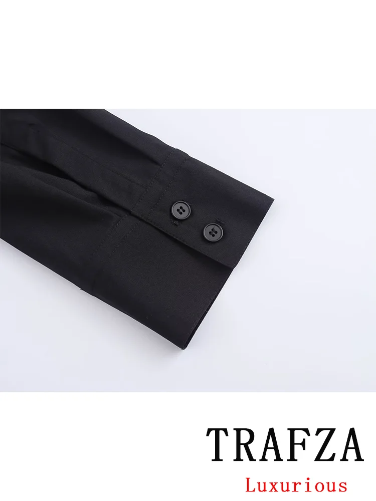 TRAFZA Vintage Casual Chic Women Dress Sashes Long Sleeve Single Breasted Straight Mini Dress Fashion 2024 Autumn Blazer Dress