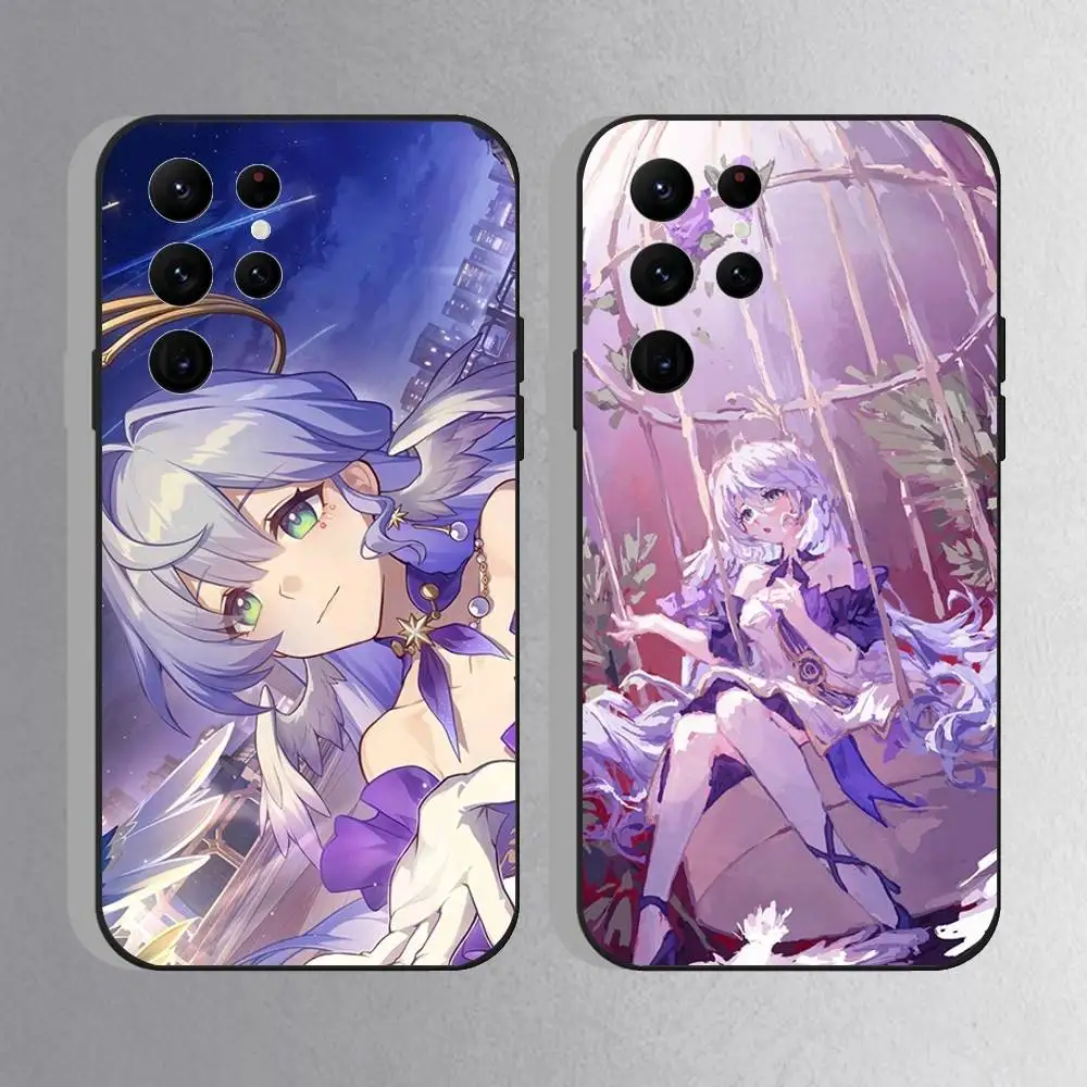 Robin Honkai Star Rail Phone Case For Samsung S10,S21,FE,S21 ,S26,S25,S24,S23,Ultra,S9,S22,Plus Black Shell Cover