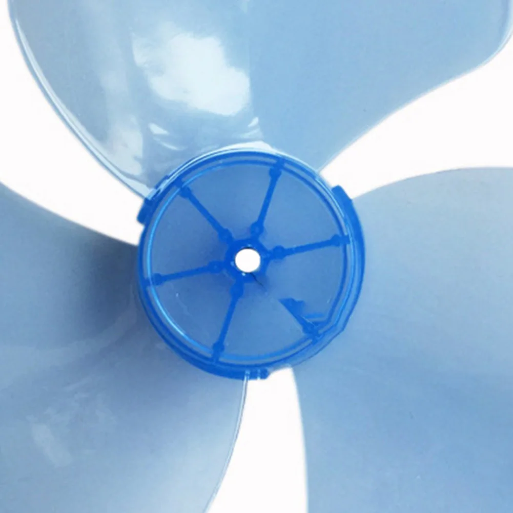 Office Cooling Radius 15cm Fan Blade Blue Fan Blade Sturdy Plastic Construction Three Leaves Design 8mm Diameter
