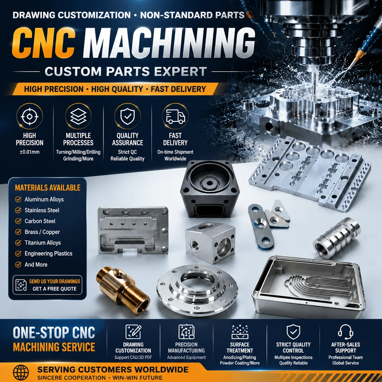 OEM Custom Factory; CNC Custom Machining; Stainless Steel Custom; POM Nylon Machining; Aluminum Alloy Custom Machining;