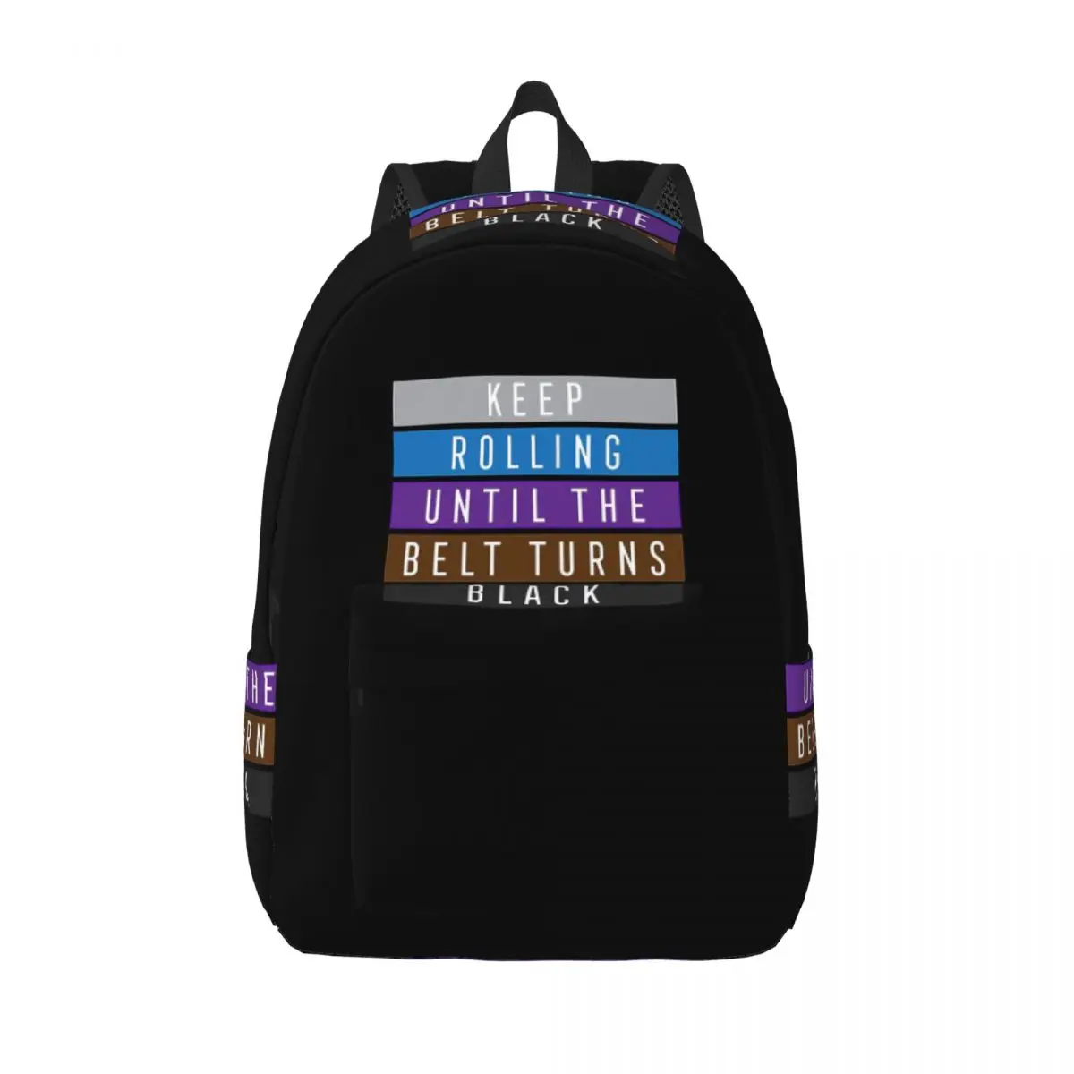 Jiu Jitsu BJJ Keep Rolling Light Student Backpack School Bag Hiking Travel Daypack for Men Women Bookbag Shoulder Bags