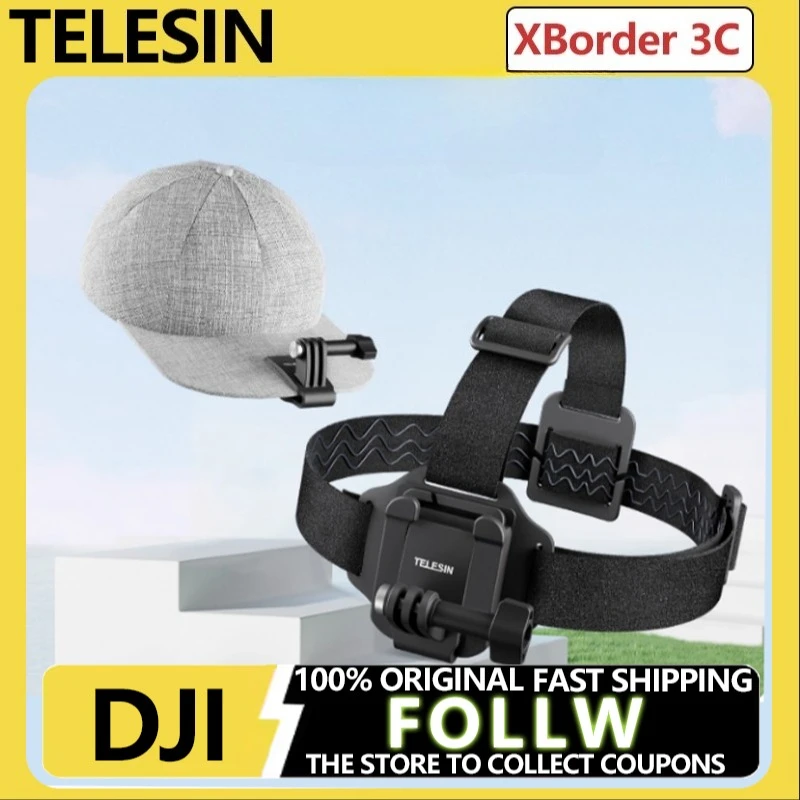 

Telesin Head Strap Mount for DJI Osmo Nano, Helmet Cap Clip, Bike Riding First-Person View Fix Holder, DJI Osmo Nano Accessories