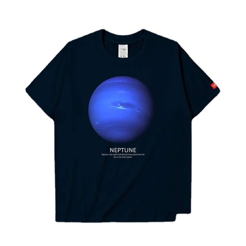 Planet's Series, Neptun picture T-Shirt Summer Cotton Short Sleeve O-Neck Unisex T Shirt New S-3XL