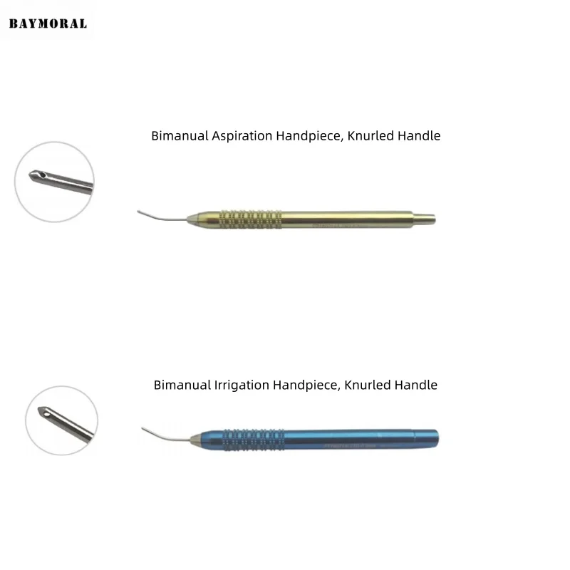 Manipolo per aspirazione bimanuale, manico zigrinato Strumenti chirurgici oftalmici cataratta nel servizio medico degli strumenti