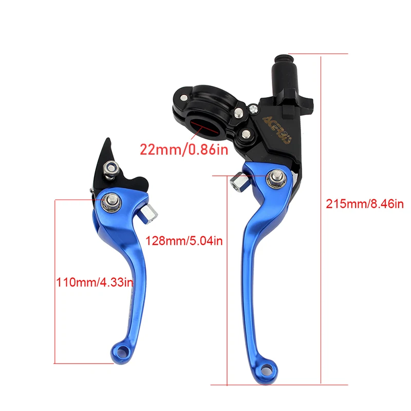 Motorcycle 1 Pair Universa Clutch Brake Handle Drum Lever Off-road Vehicle Handlebar Clutch Bull Horn For ASV CRF YZF XR CQR view 5