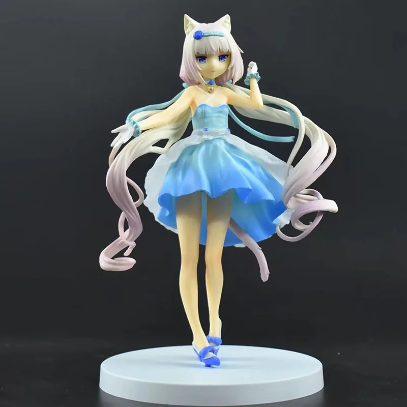 18cm 2pcs Nekopara Anime Figure Character Parade Vanilla Chocola Girl Collectible Figurines Action Figure Model Doll Toys Gifts