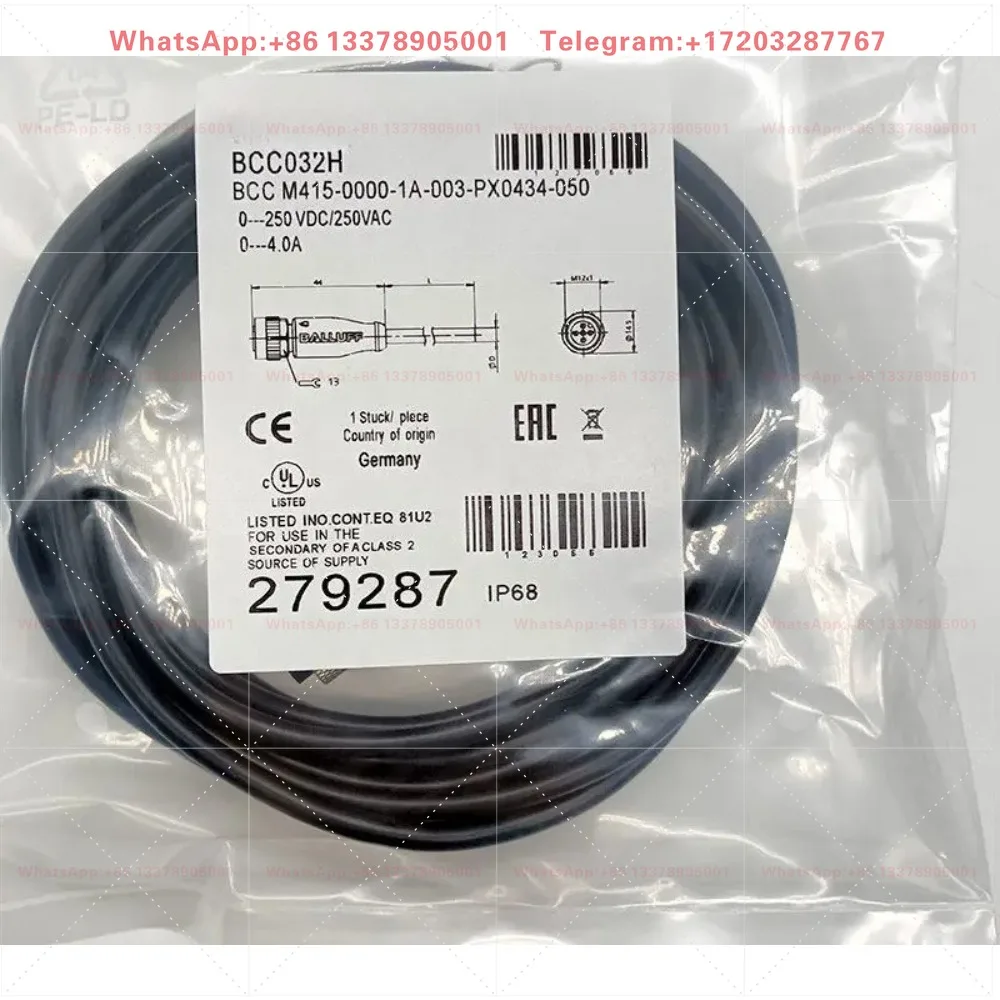 New BCC032H BCC M415-0000-1A-003-PX0434-050 Sensor Extension Cable