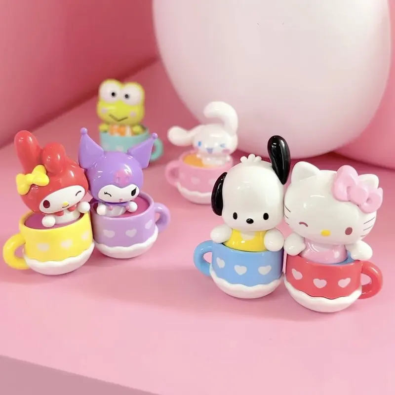 Genuine Sanrio Kada Bumper Cup Blind Bag Kawaii Mini Figure Cute Magnetic Ornaments Exquisite And Interesting Toys Hello Kitty - view 2