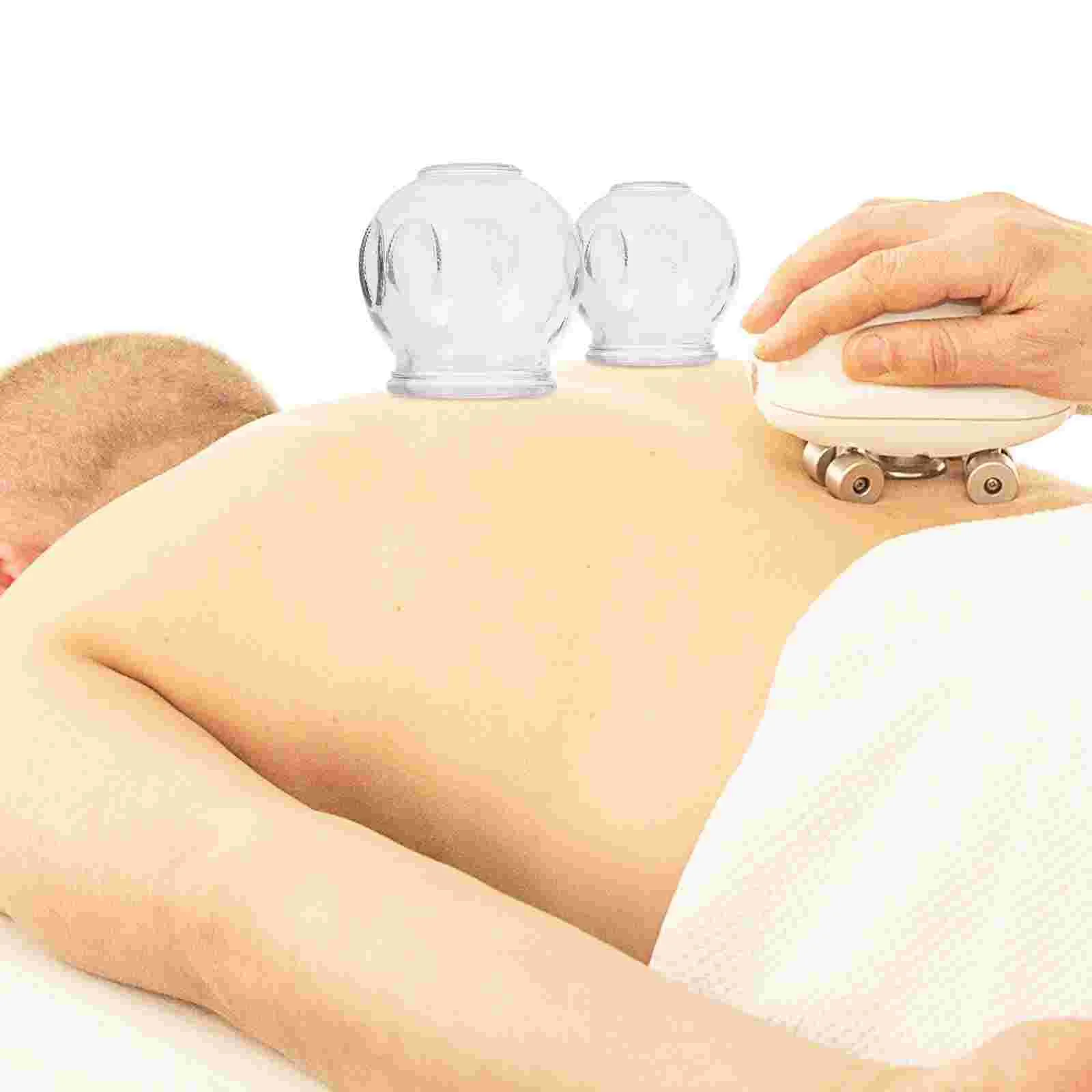 Glass Cupping Therapy Device Set Body Massager Gua Sha Therapy Massager Scraping Cupping Cups Massage Fire Glass Cuppings