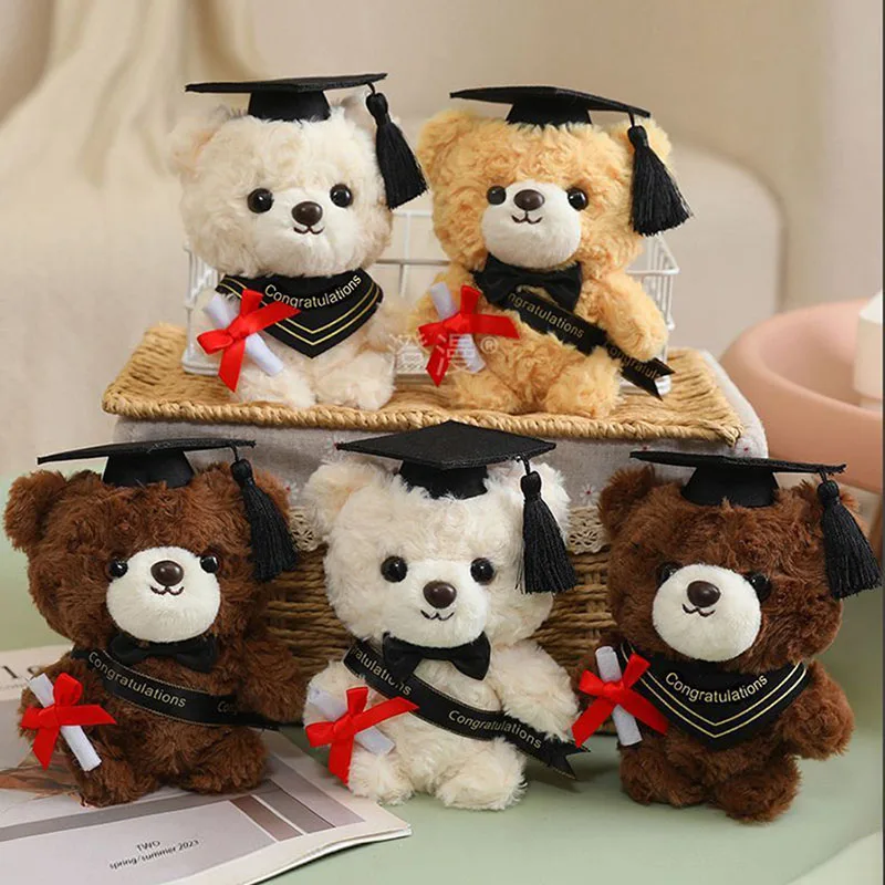 

Cute Graduation Bear Keychain Soft Plush Toy Doctor Hat Bear Pendant for Backpack Bag Charms Graduation Gifts for Kawaii Girls