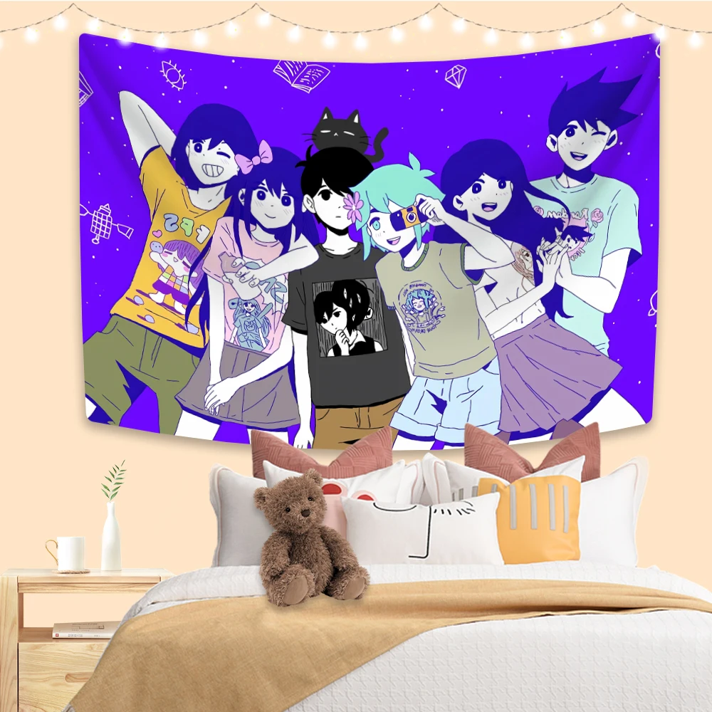 XxDeco anime Tapestry Kawaii Cartoon Printed Hippie Wall Hanging Dorm Decor Teenager Aesthetic Covering Carpets Bedroom Backdrop