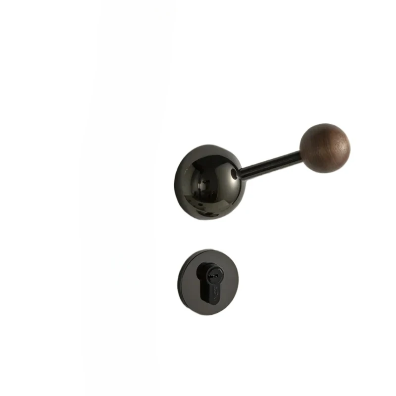 

Spherical solid wood interior, silent door lock, circular door handle, anti-theft zinc alloy lock