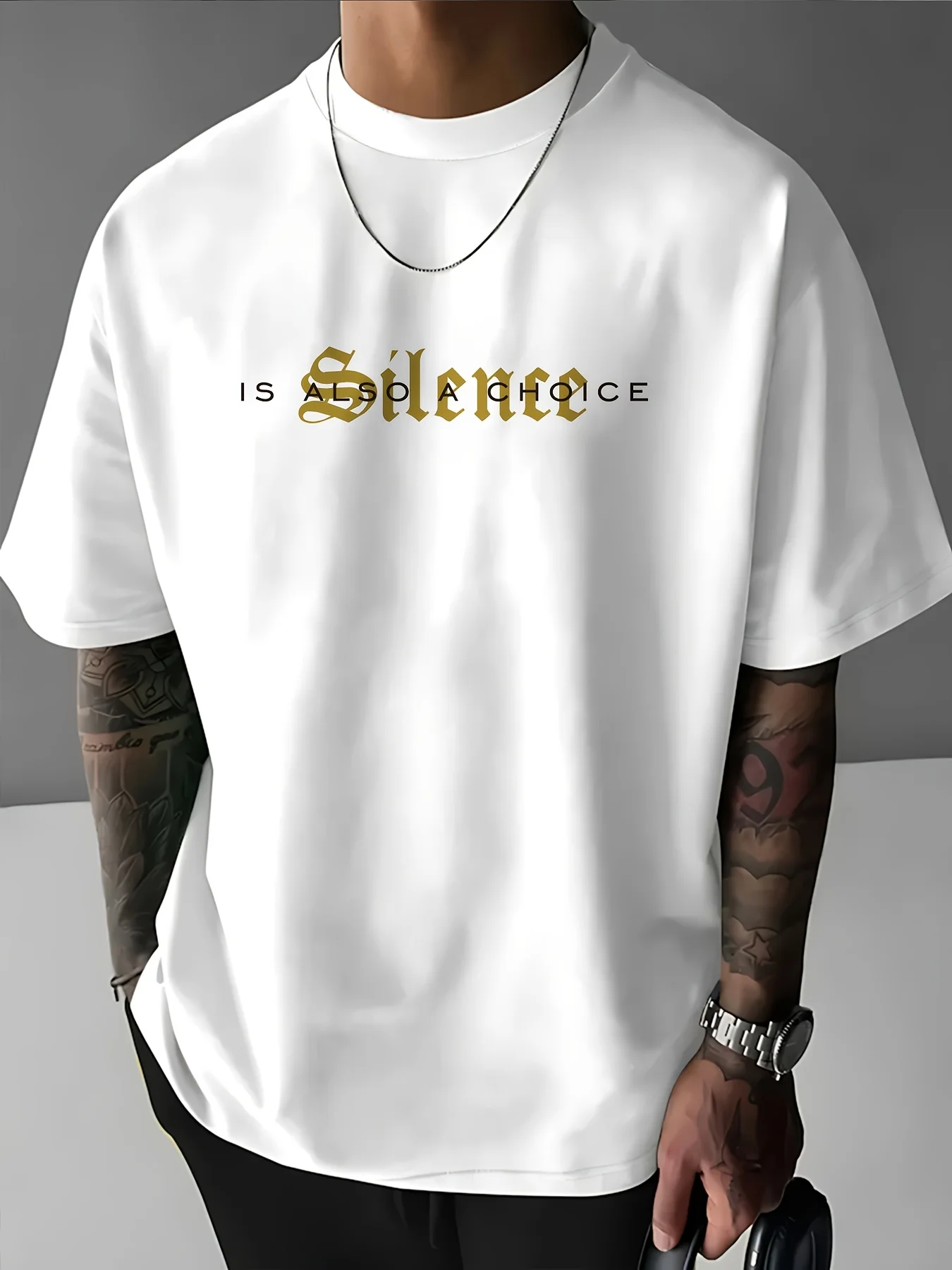 Personalized Dark Letter Print 100% Cotton Men Woment T-shirt Summer Autumn Daily Outdoor Sports Party Casual Loose Short Sleeve view 4