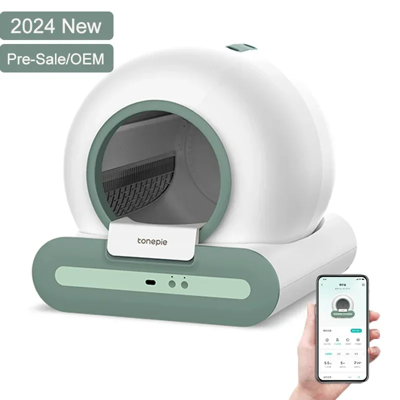 2024 New Automatic Cat Litter Box APP Control Detachable Tonepie Ti+ 65L Smart Self-Cleaning Litter Box Cat Toilet Cat Products