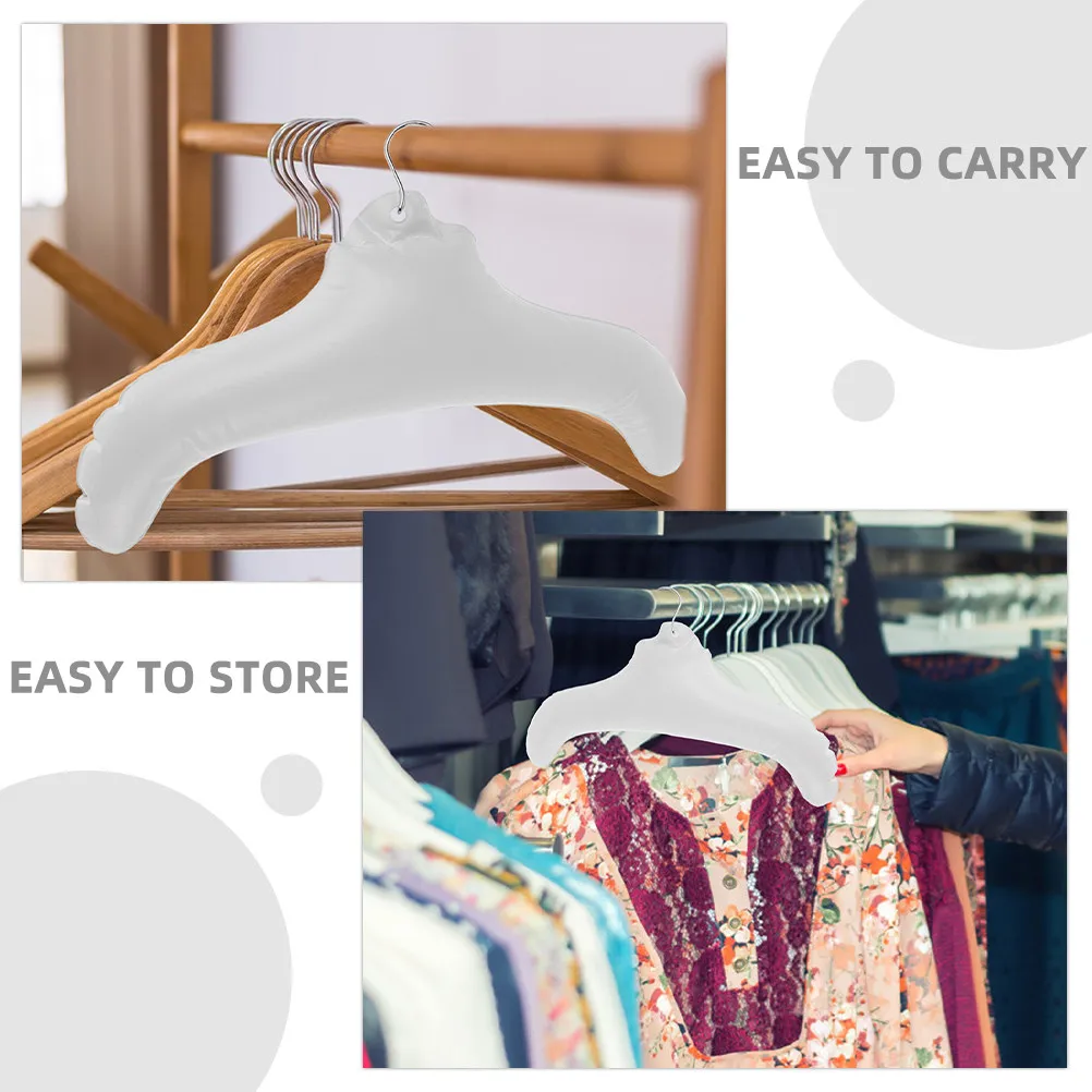 PVC Inflatable Foldable Hanger Lightweight Travel Clothes Hanger for Drying Pants Shirts Bags Wrinkle Free Organization Space