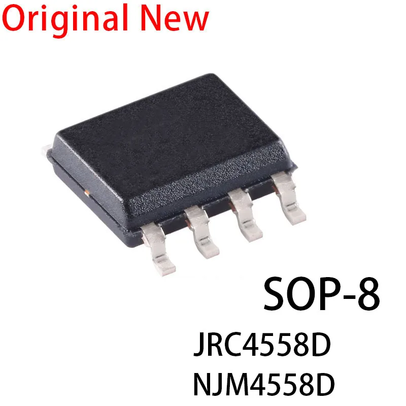 10PCS New and Original chip 4558D SOP8 JRC4558 SMD JRC4558D SOP NJM4558 4558 SOP-8  NJM4558D