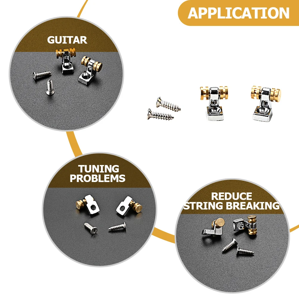 

2pcs Guitar Roller Trees Metal String Guides Durable Guitar Accessories Parts For Electric Acoustic Bass Ukulele String