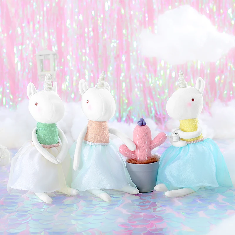 Boneca Metoo Dream Unicorn, Presente para Meninas, Brinquedos de Pelúcia, Bonecas Macias para Crianças Acima de 3 Anos, Recheadas com Algodão PP