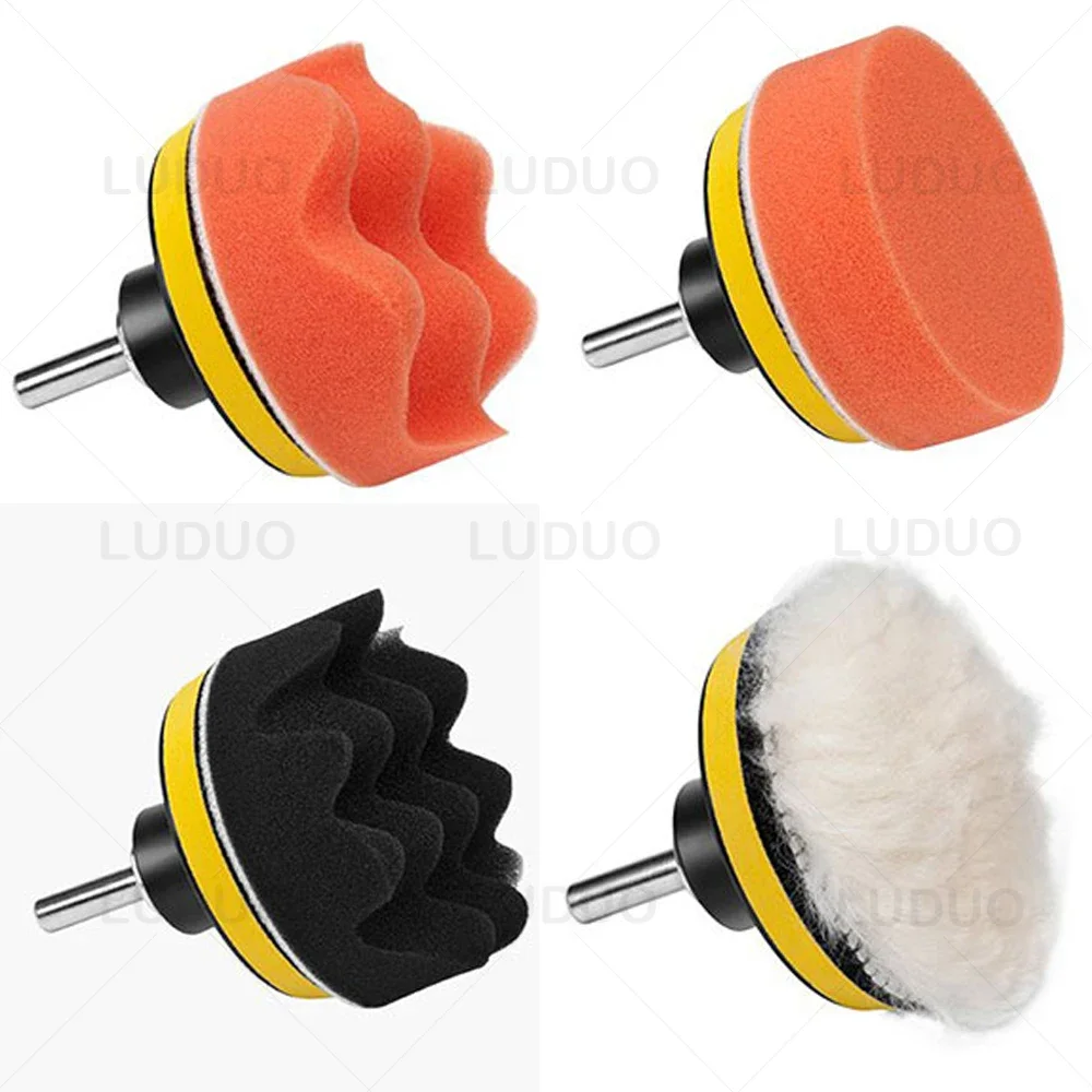 12 Stuks Auto Polijsten Pad Spons Kit Polish Waxen Buffing Schuurpapier Voor Koplamp Reparatie Autolak Opknappen Wiel Polijsten
