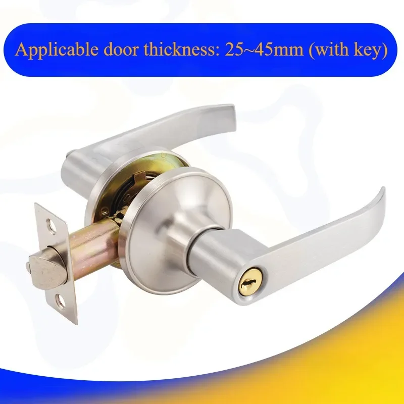 Door Handle Lock Round Entry Security Privacy Sliding Front Doors Entrance Keyed Locks for Bedroom Living Room Household
