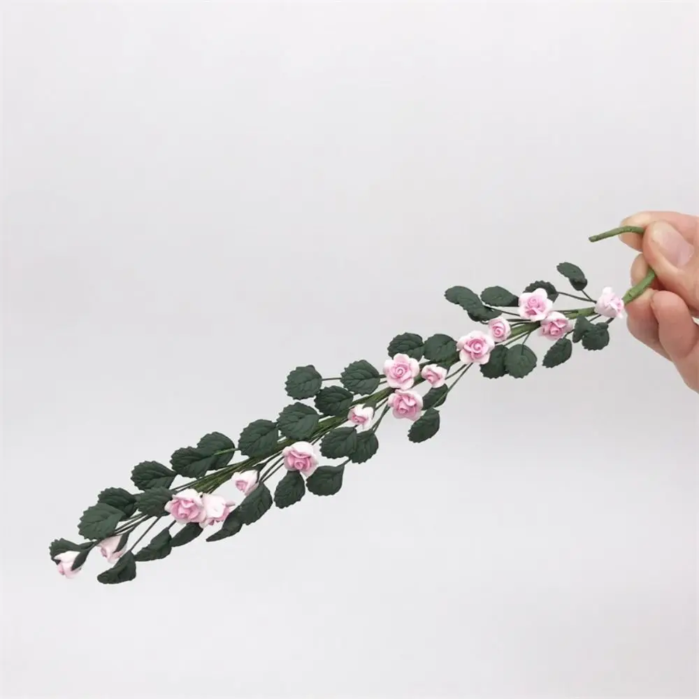 고품질 1:12 인형 집 미니어처 미니 인형 액세서리 매력적인 플라스틱 시뮬레이션 장미 꼬치 내구성 인형 집 모델