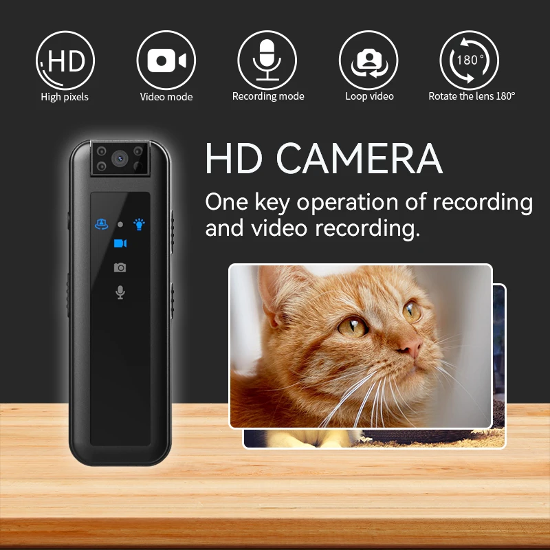 07HD1080P night vision mini DV camera, invisible motion camera, portable outdoor small human body video law enforcement recorder