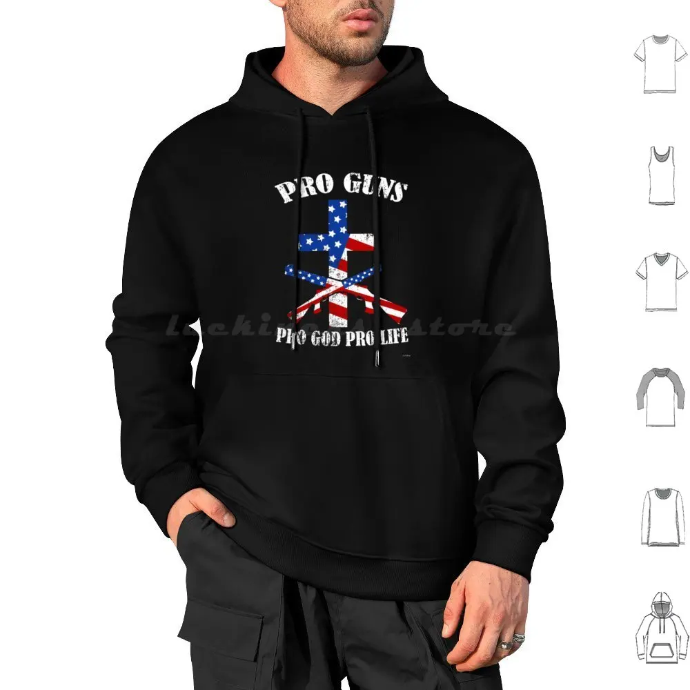 2nd Amendment Flag Patriotic American Riffle Pro Gun Rights Hoodies Long Sleeve 2nd Amendment Flag Patriotic Guns 2nd