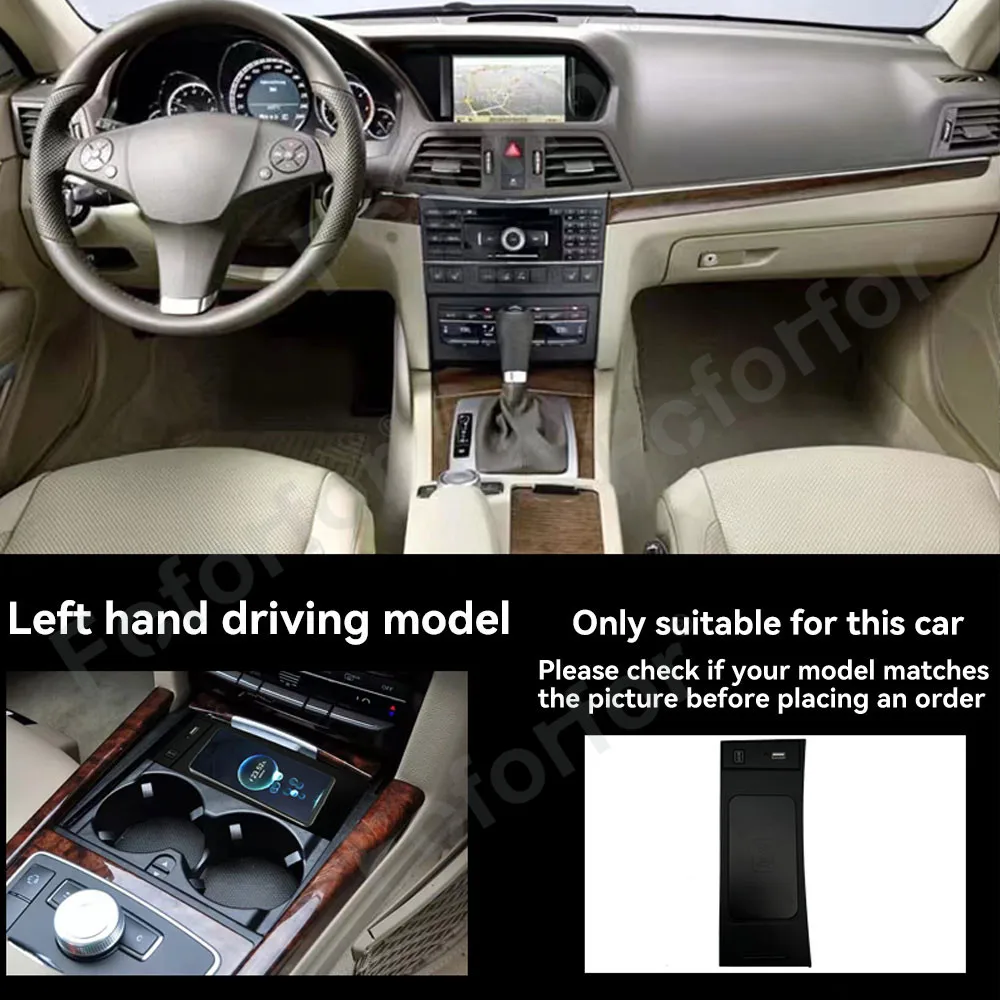 Car Accessories Auto Phone Holder Wireless Charger For Mercedes Benz E 2008-2011 models Fast Charging 15W Trim For Iphone Holder view 2