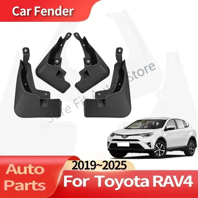 

Auto Accessories For Toyota RAV4 2019~2025 Medium SUV Car Fender Anti-sand Splash Mud Guard Skin Punch-free Installation Tools