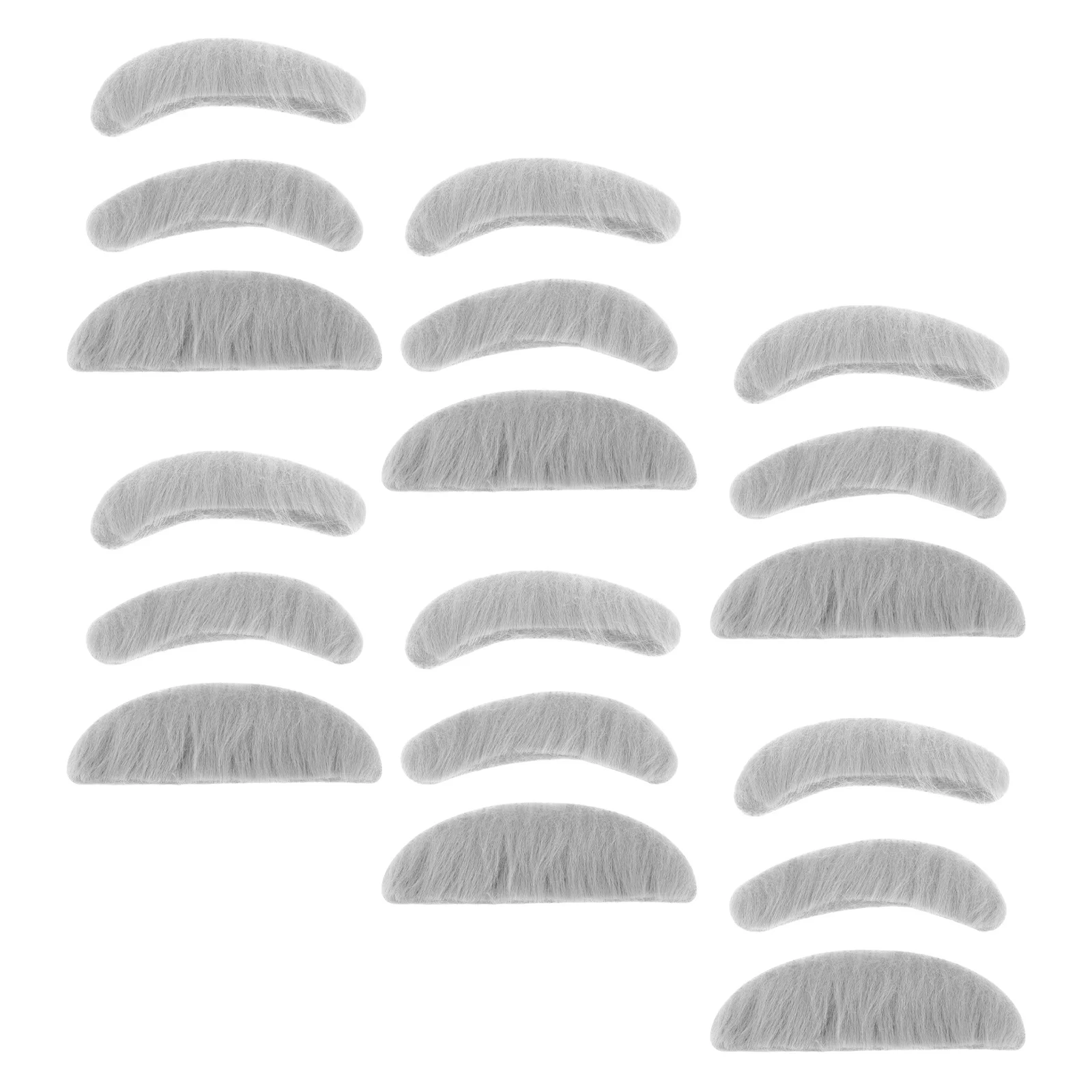 

6Sets Realistic Gray Fake Beard Eyebrow Set Old Man Costume Prop for Halloween Stage Plays Cosplay Party Beard Kit for Men