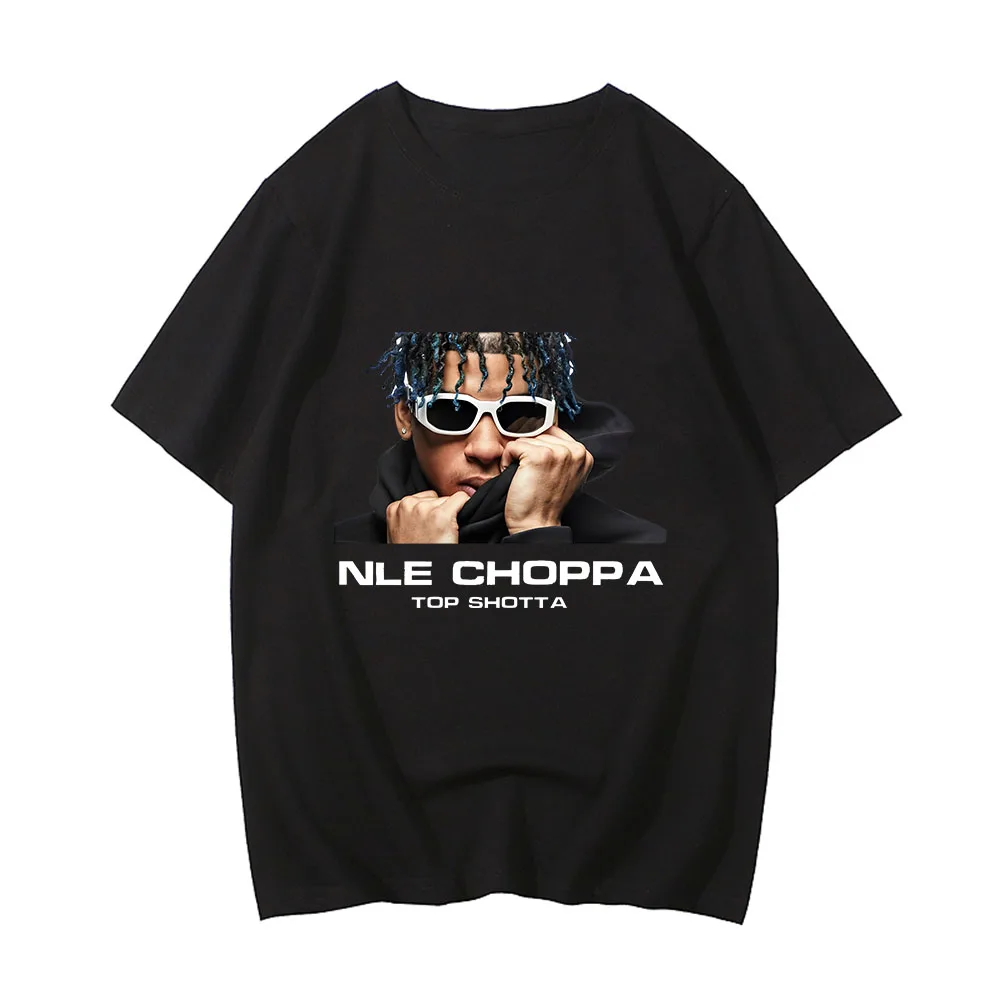 Sudadera Hip Hop T-shirt NLE Choppa Graphic Printing Gothic High Quality Tee-shirt Short Sleeve O-neck Clothes Men Casual Tees