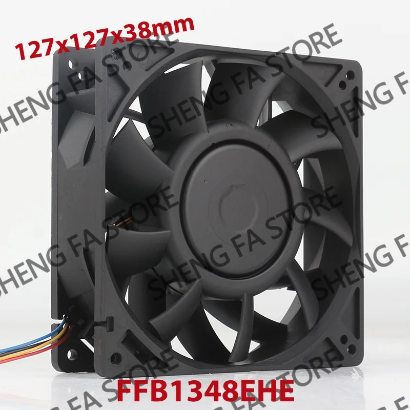4-wire Violent PWM converter Large air volume Delta 5V 12V 24V DC48V 1.00A AC EC 12738 127X127X38MM 12.7CM FFB1348EHE coolingfan