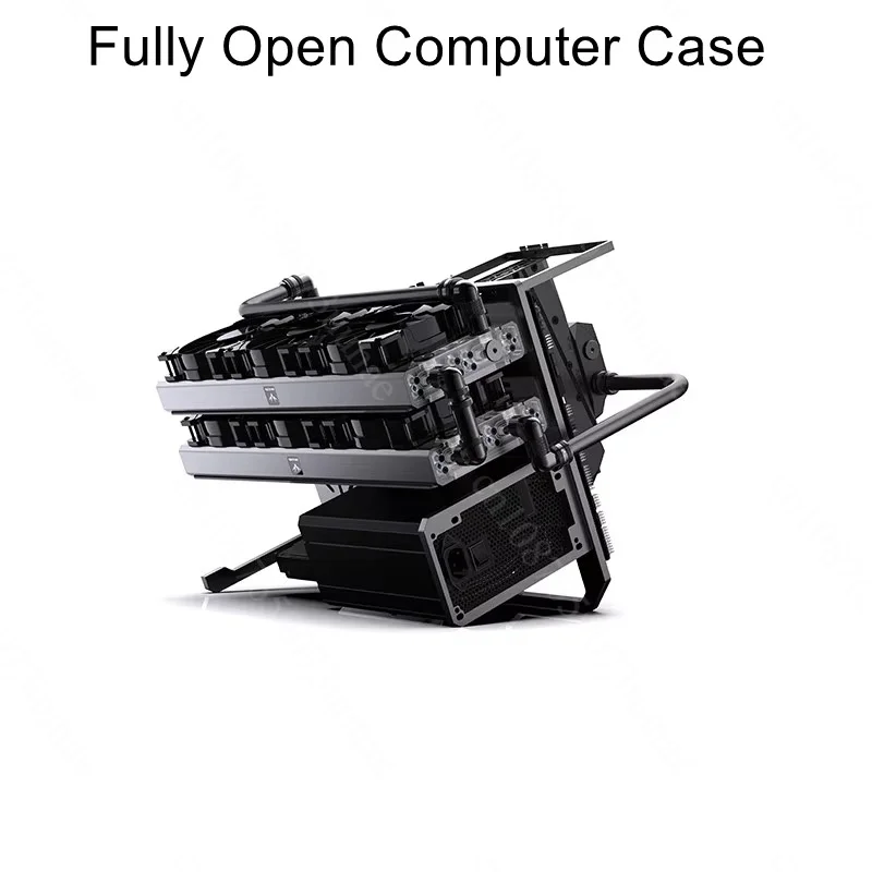 B-CE-X Open Frame Water Cooling Chassis All Aluminum Test Bench DIY Display Case Horizontal & Vertical Dual-use PC Frame