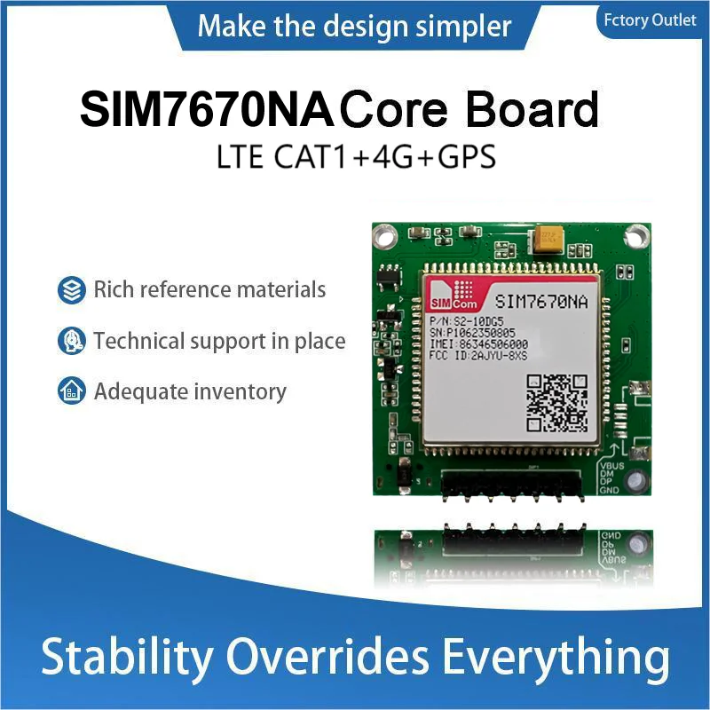 SIMCOM SIM7670NA Core Board Development Board LTE CAT1+4G Module GNSS(Optional) SIM7670 Wireless IOT Module North America ﻿
