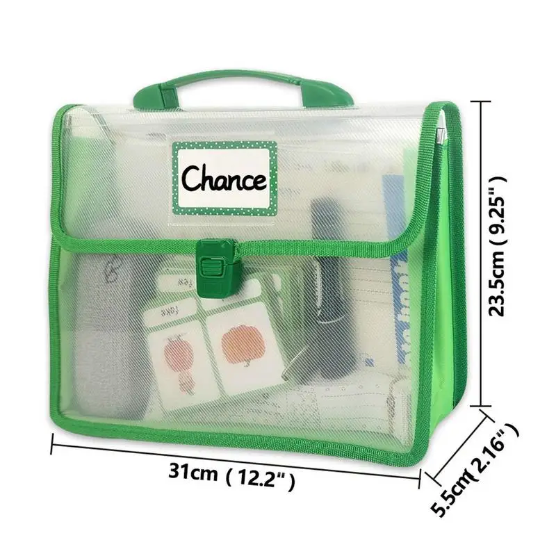 Transparent School Bag Student Book Pouches With Handle Multifunctional Schoolbag Handbag For Books Files Documents Mobile