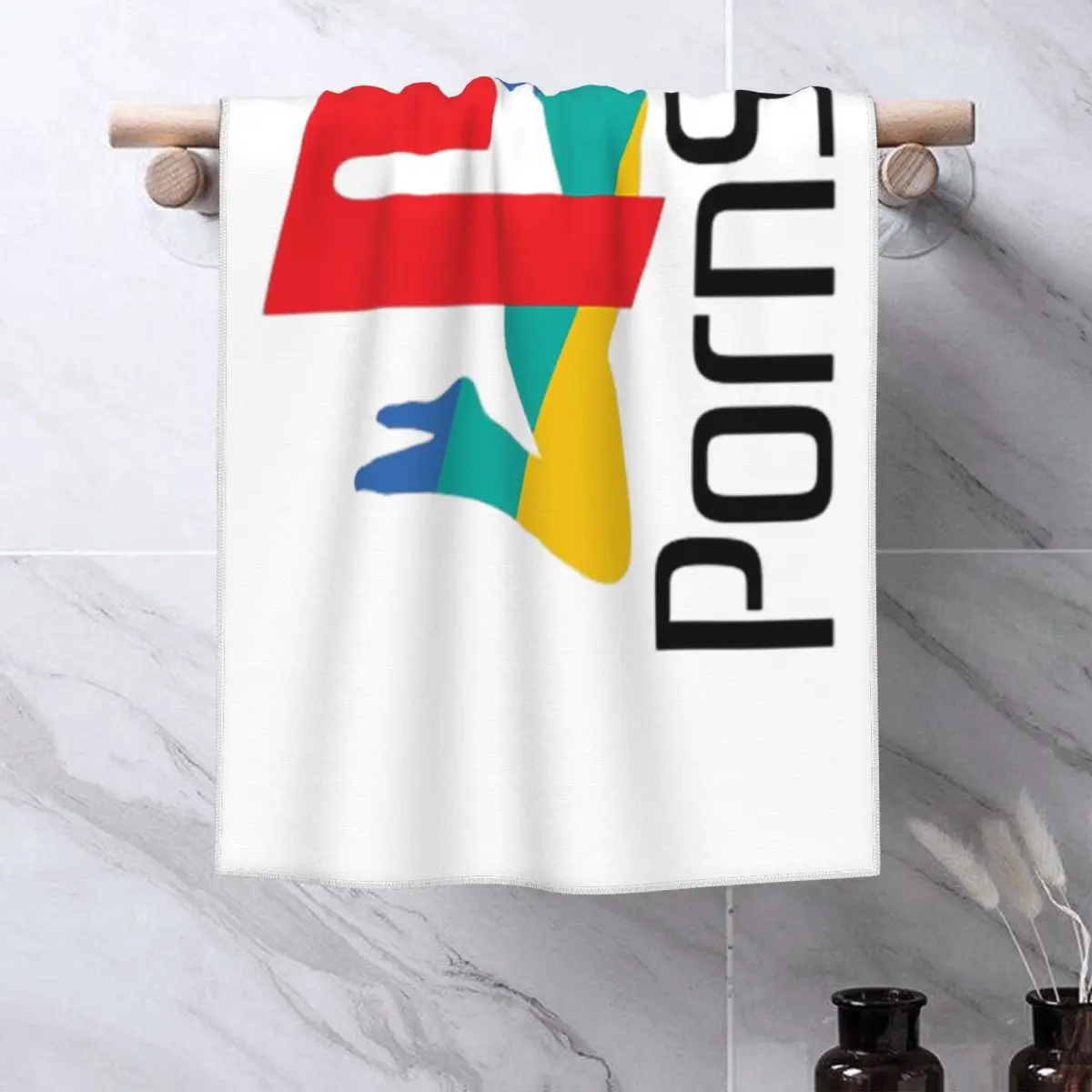 مخصص Ps Pron Star الأبيض منشفة الوجه الناعمة سريعة الجافة بركة حمام المناشف القطنية تنفس