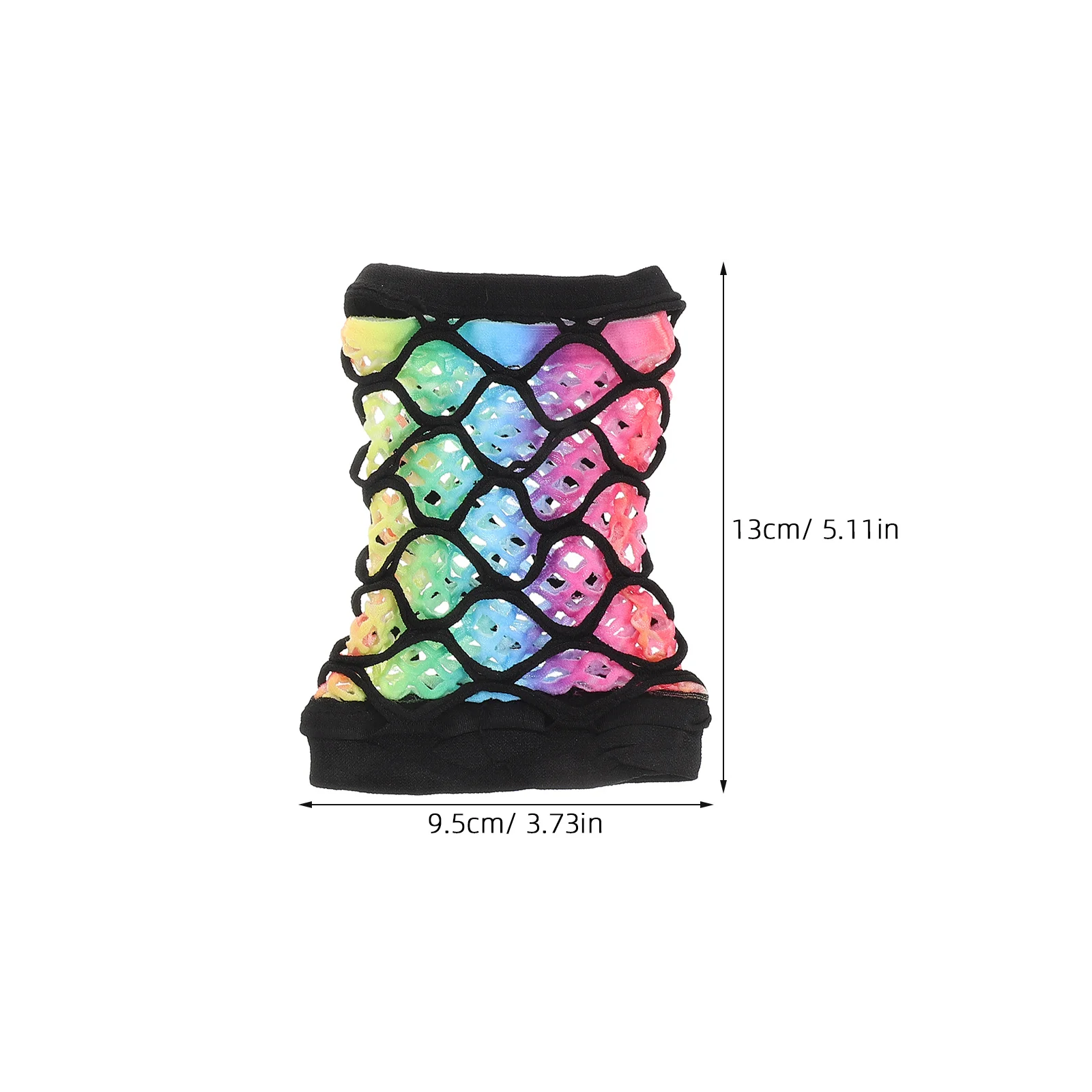 1Pair Colorful Double Layer Fishnet Fingerless Gloves Durable Comfortable Party Wedding Punk Accessory