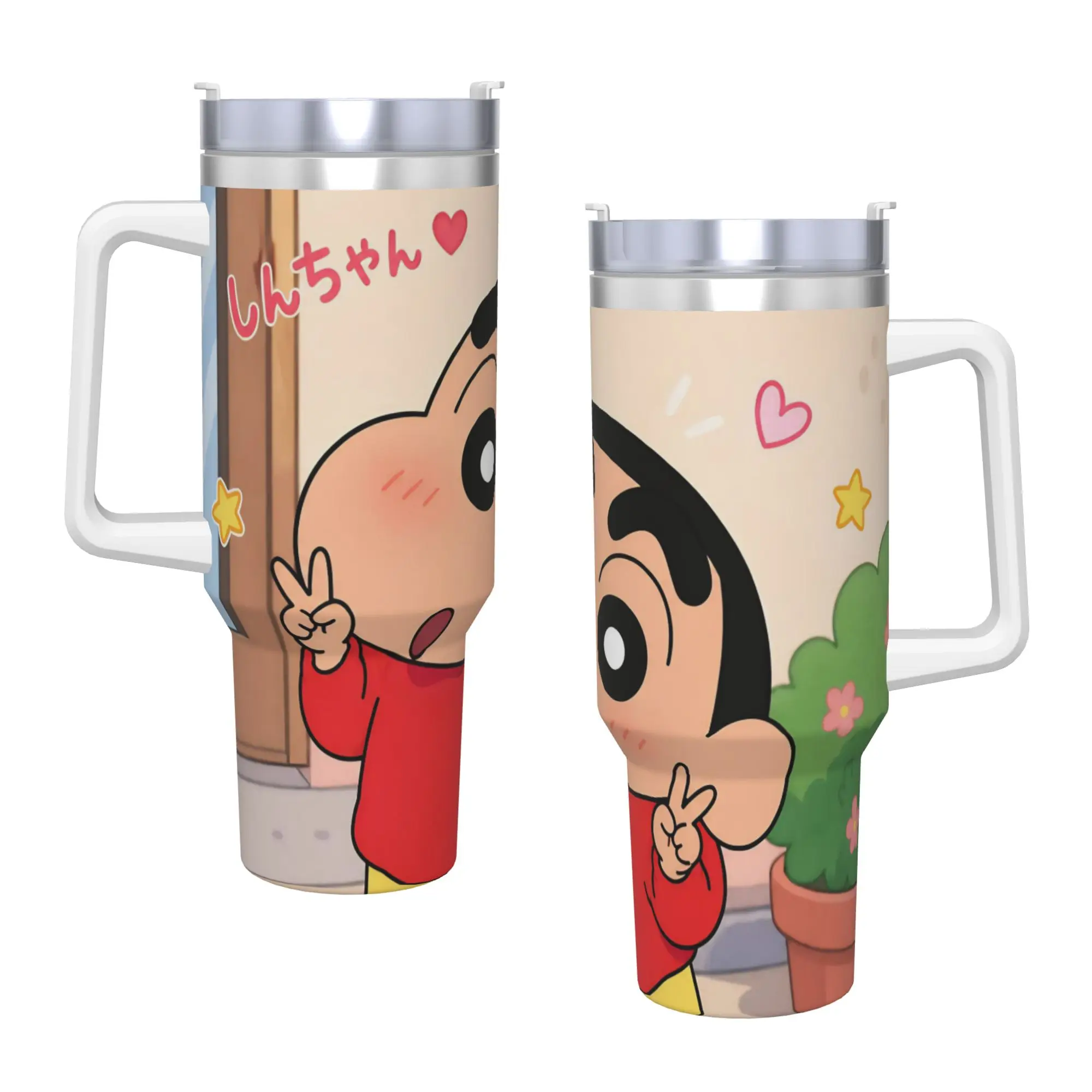 Stainless Steel Tumbler Crayons Shin Chans Anime Thermal Cups  Heat Preservation Cold Drink Mugs Cup Travelist Water Bottle view 4