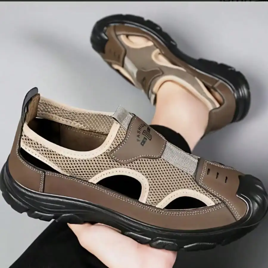 

2026 Summer Women Arch Support Walking Sandals, Soft Leather Orthopedic Wedge Heels, Metal Buckle Thick Sole Open Toe Platform Slides